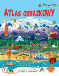 Atlas obrazkowy + wielka mapa świata - praca zbiorowa