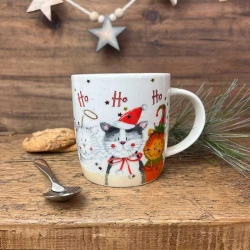 Kubek XM01 Świąteczne koty Ho ho ho! Święta BN - Alex Clark