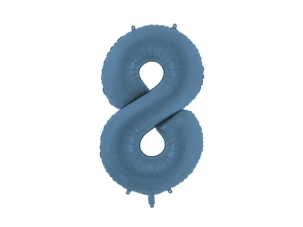 Balon foliowy cyfra 8 86cm granat - PartyDeco