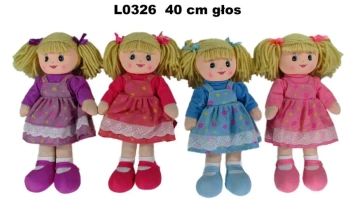Lalka pluszowa z głosem 40cm L0326 1szt.mix - Sun-Day