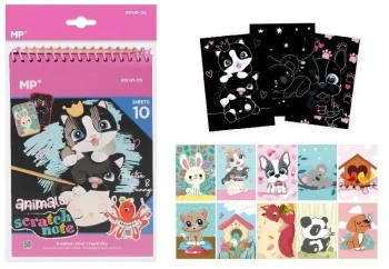 Zdrapywanka zwierzaki 10 arkuszy MIX - MP Main Paper