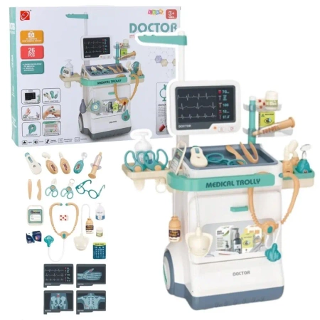Zestaw doktora akcesoria medyczne RTG EKG 26el - Leantoys