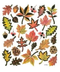 Naklejki papierowe - Liście jesienne 28szt - Dalprint