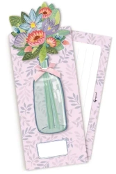 Koperta upominkowa POP UP Kwiaty fiolet - Cozywood