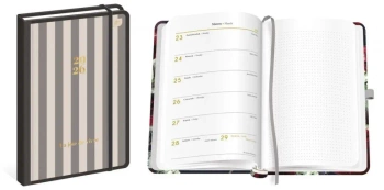Kalendarz 2026 książkowy B5/192K Metallic Stripes - INTERDRUK