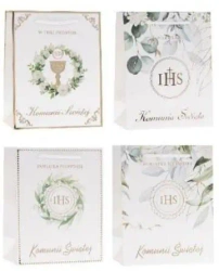 Torebka prezentowa L 31x40x12cm Komunia MIX - Rozette