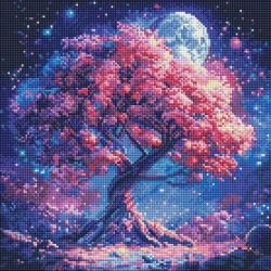 Diamentowa mozaika - Sylwetka drzewa 40x40cm - Ideyka