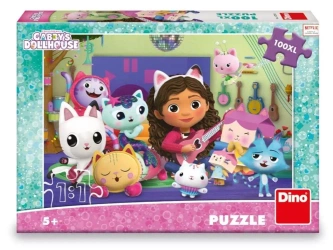 Puzzle 100 XXL Koci Domek Gabi, Orkiestra... - Dino Toys