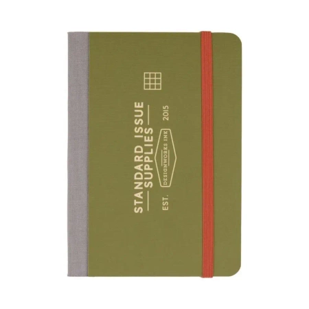 Dziennik kieszonkowy Standard Issue Army Green - Designworks Ink
