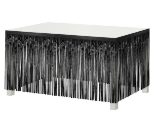 Dekoracja na brzeg stołu czarna 80x300cm - Godan