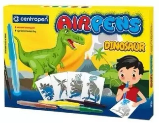 Flamastry dmuchane 6szt + 8 szablonów