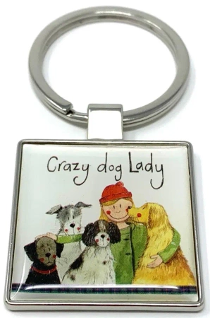 Brelok do kluczy K29 Crazy Dog Lady Psiara - Alex Clark