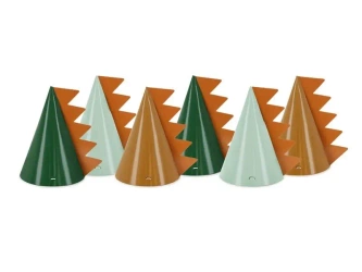 Czapeczki Dinozaury 14 cm 6szt - PartyDeco