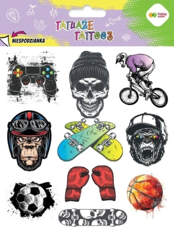 Tatuaże zmywalne Be Cool HAPPY COLOR - GDD