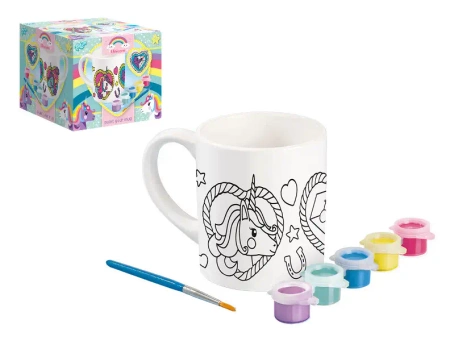 Pokoloruj swój kubek zestaw DIY Jednorożec - Totum