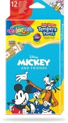 Farby tempera w tubach Colorino Kids 12 kolorów 12 ml Mickey