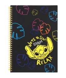 Kołobrulion A4 Disney Black Stitch plastikowa spirala 100 kartek wzór 1 - PATIO