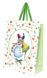 Torebka ozdobna duża Święta Bałwan - Cozywood