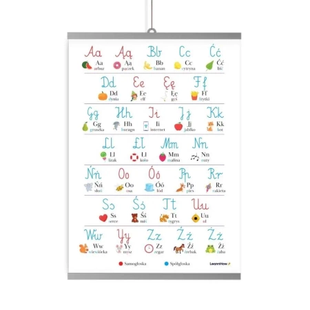 Plakat edukacyjny - alfabet litery polskie B2 - LearnHow