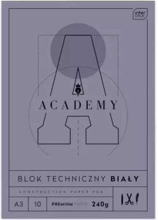 Blok techniczny A3/10K Academy (10szt) - INTERDRUK