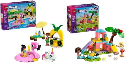 LEGO FRIENDS 42640 PLAC ZABAW DLA ŚWINEK+IMPREZA NA BASENIE Z JEDNORO 42658