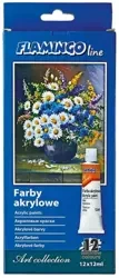 Farby akrylowe w tubie 12 kolorów 12ml - Titanum