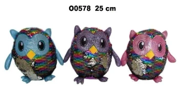 Sowa cekiny 25cm MIX - Sun-Day