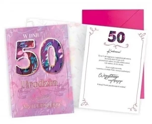 Karnet Urodziny 50 - Kukartka