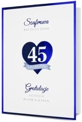 Karnet B6 Rocznica ślubu Szafirowa HM200-2532 - Pan Dragon