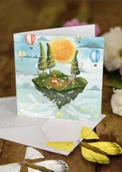 Karnet duży z 2 motylkami Narodziny Piknik - Cozywood