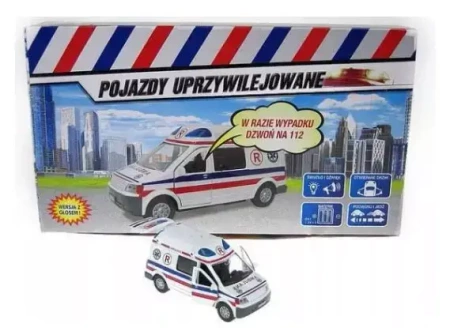 Karetka pogotowia z głosem, 14 cm