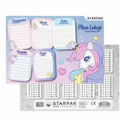 Plan lekcji z tabliczką mnożenia Unicorn (25szt) - STARPAK