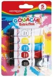 Farby tempera 5x10ml 5 kolorów - Keyroad