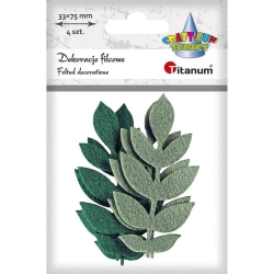 Filcowe liście na gałązce mix 4szt - Titanum