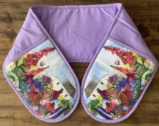 Rękawice kuchenne GLV15 Pszczoły w ogrodzie - Alex Clark