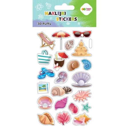 Naklejki 3D Puffy Sea 10x20cm HAPPY COLOR - GDD