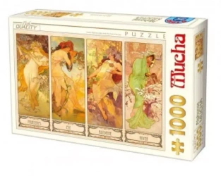 Puzzle 1000 elementów. Alfons Mucha, Cztery pory roku