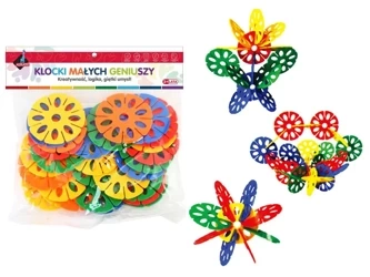 Klocki konstrukcyjne Kwiatki duże 28 elementów - ASKATO