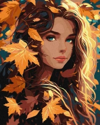 Malowanie po numerach - Jesienne liście 40x50cm - Ideyka