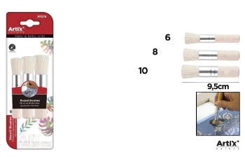 Pędzle do szablonów 3szt - Artix