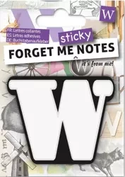 Forget me sticky notes kart samoprzylepne litera W - IF