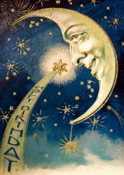 Karnet B6 brokat z kopertą Urodziny Księżyc - Madame Treacle