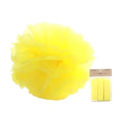 Ozdoba papierowa pompon żółta 25cm 3szt - Penword