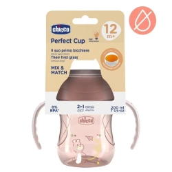 Kubek 360` do nauki samodzieln picia 200ml brzoskw - Chicco