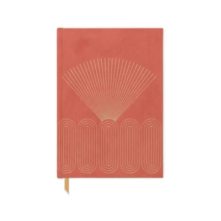 Notatnik z wegańskiego zamszu Bright Terra Cotta - DESIGNWORKS INK
