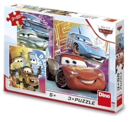 Puzzle 3x55 Auta Cars Kumple - Dino Toys