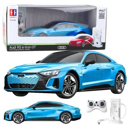 Audi RS E-tron GT R/C niebieski 1:14 - Leantoys