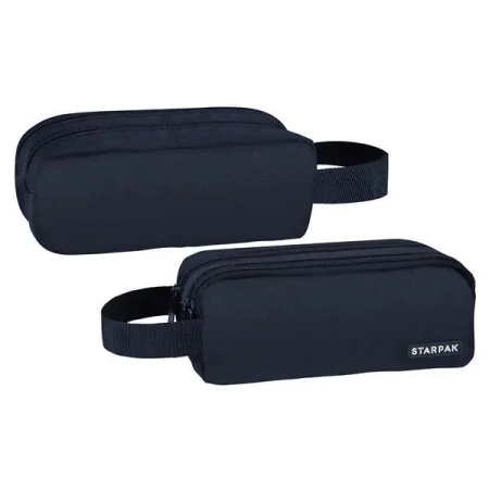 Piórnik saszetka 2 zamki Navy blue - STARPAK