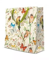 Torebka prezentowa Ptaszki i motyle, średnia