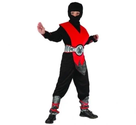 Strój czerwony Ninja rozm.110/120cm - Godan